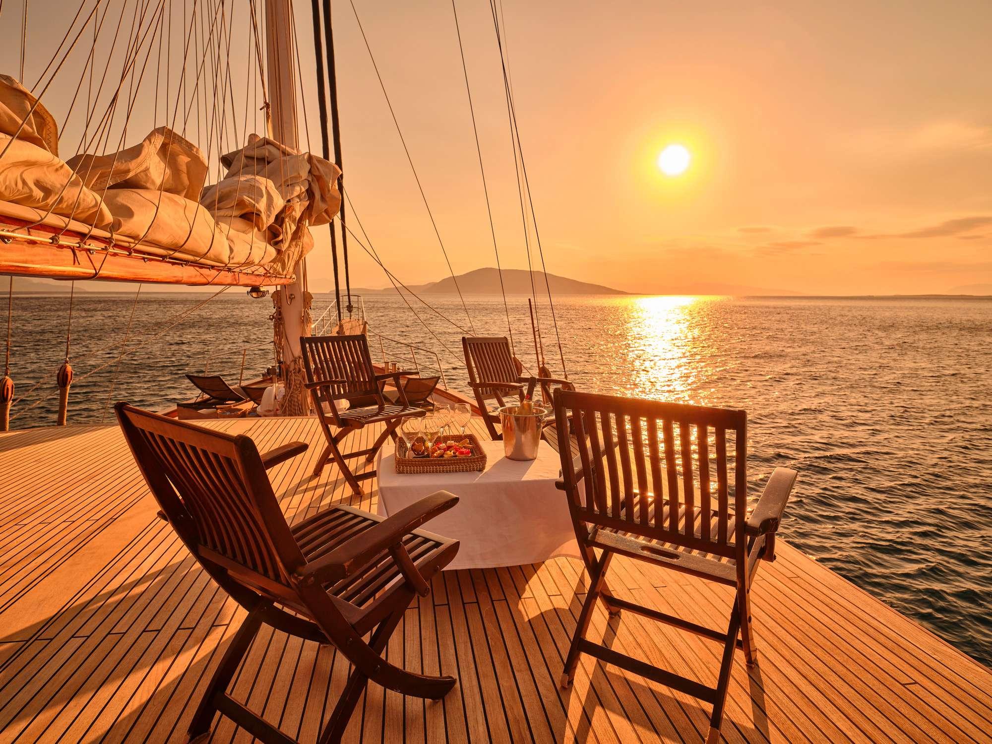 Myra gulet amenities lifestyle dining in Greece