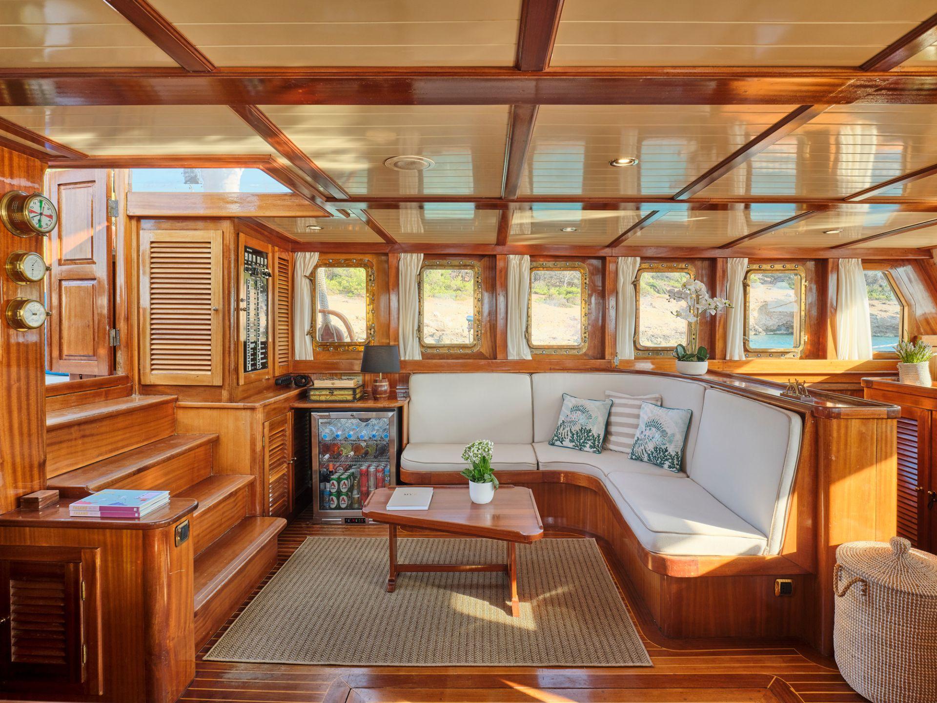 Myra gulet amenities exterior deck in Greece
