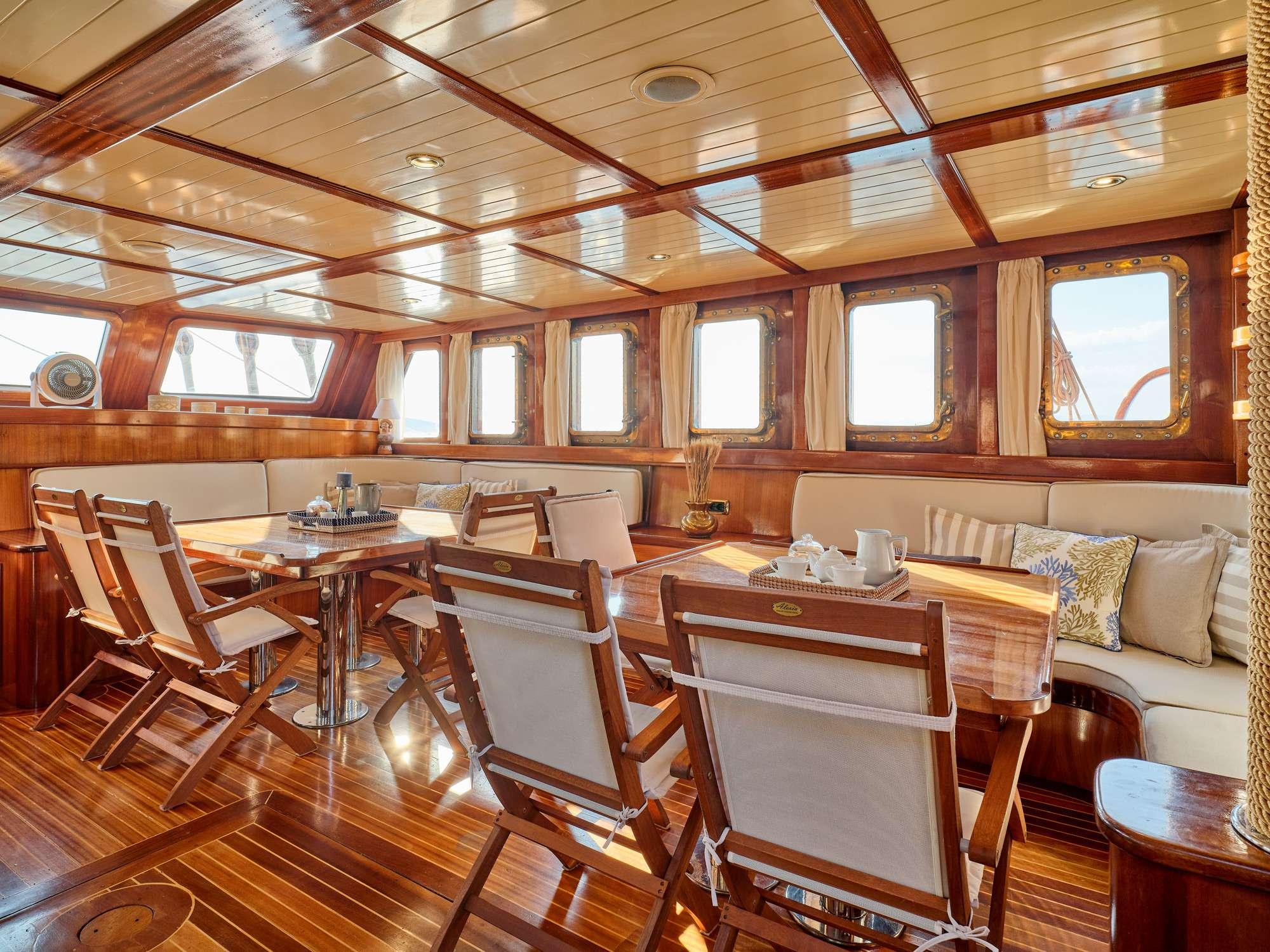 Myra gulet amenities exterior deck in Greece