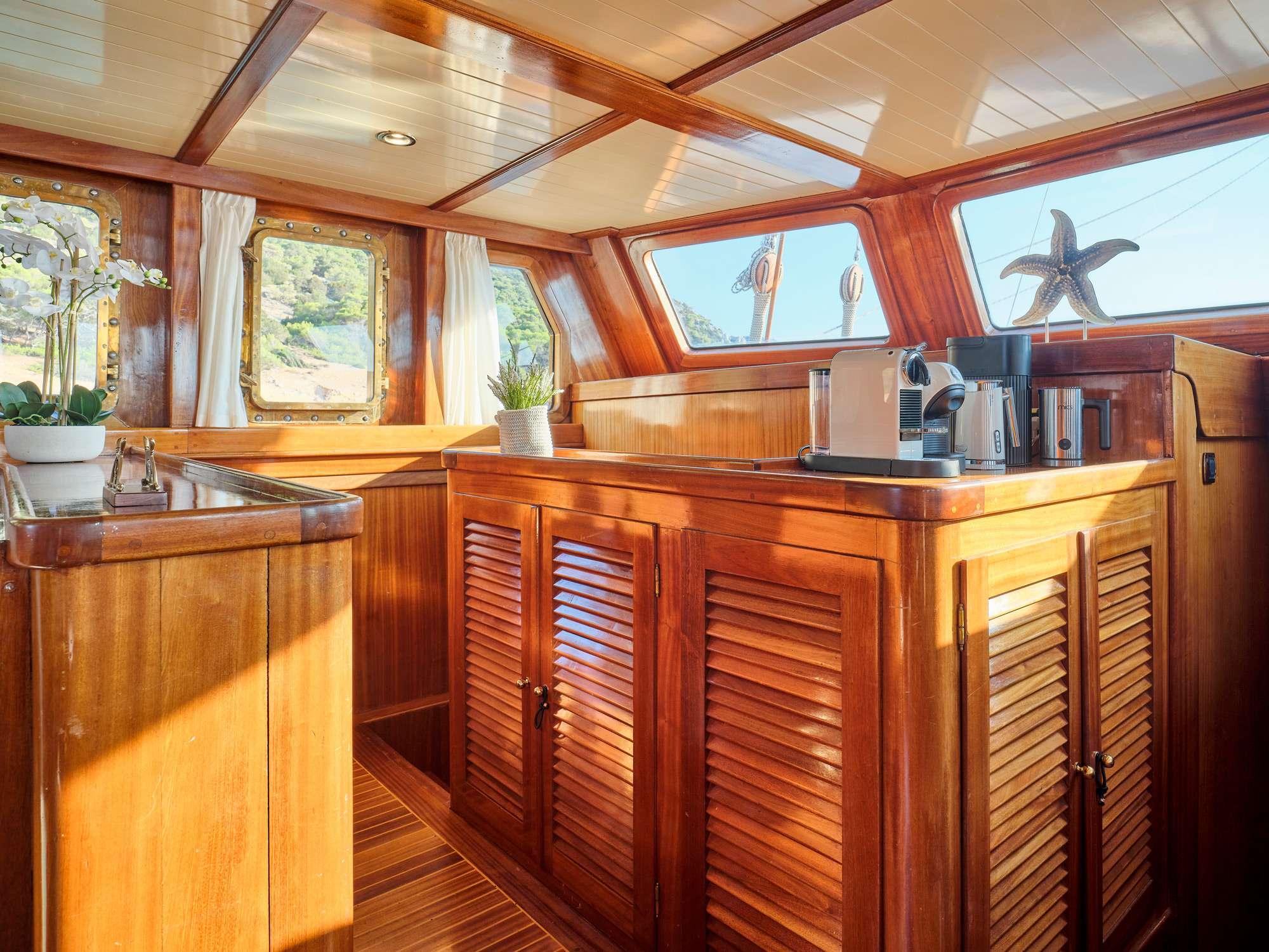 Myra gulet amenities exterior deck in Greece