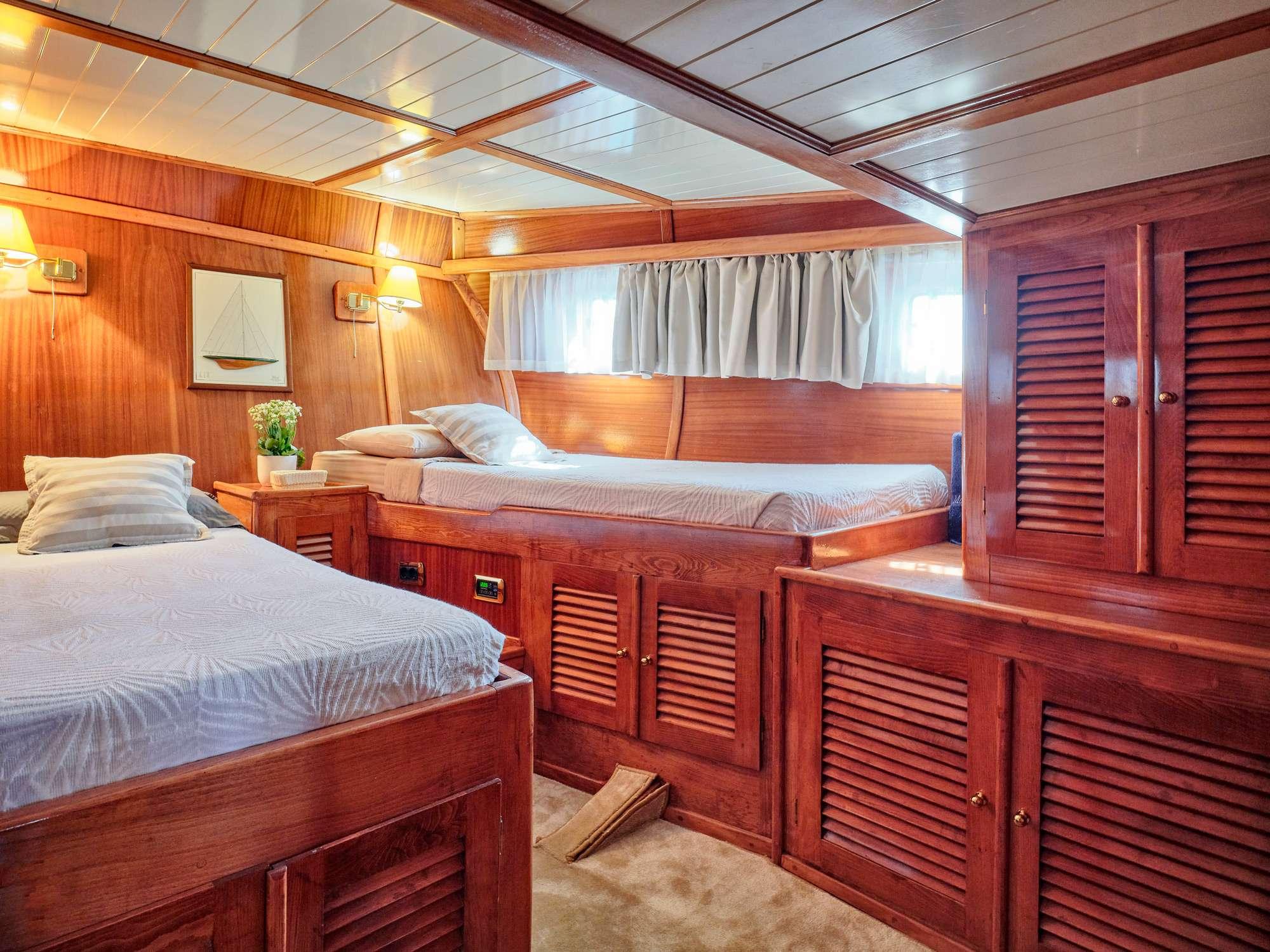 Myra gulet accommodation interior cabin in Greece
