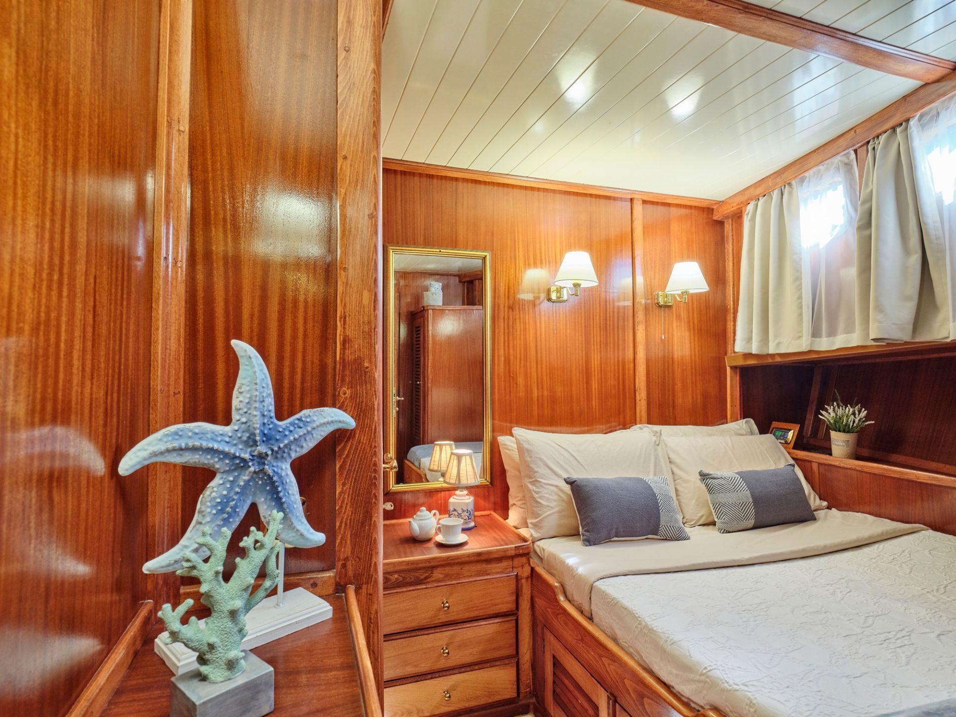 Myra gulet accommodation interior cabin in Greece
