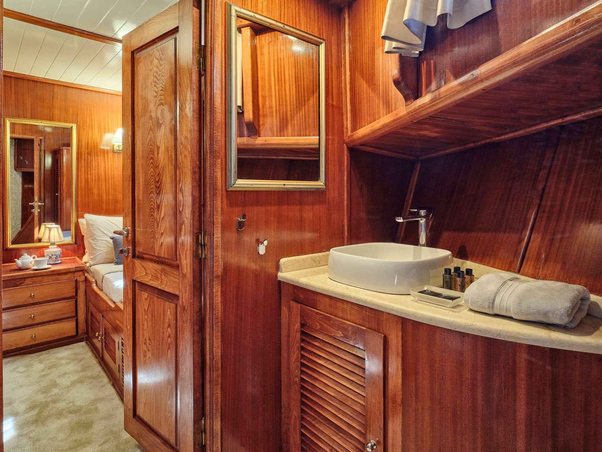 Myra gulet accommodation interior cabin in Greece