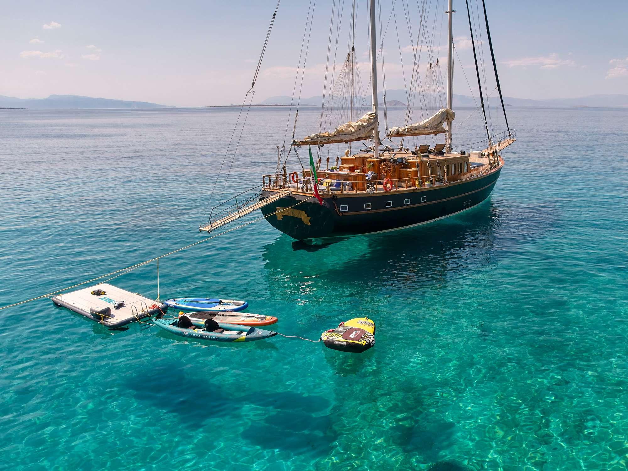 Myra gulet aerial view in Greece