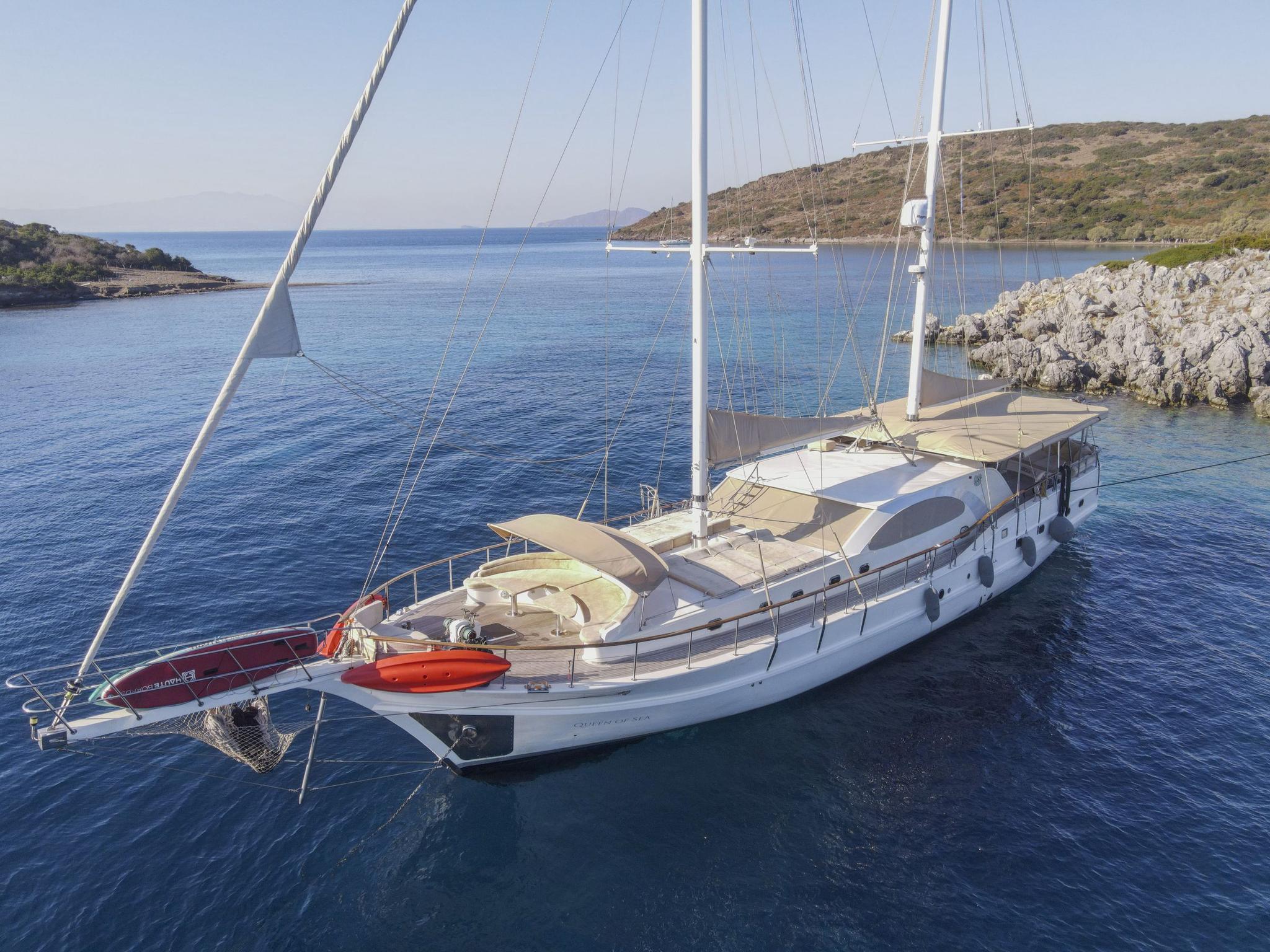 Queen Of Sea gulet amenities exterior deck in Türkiye