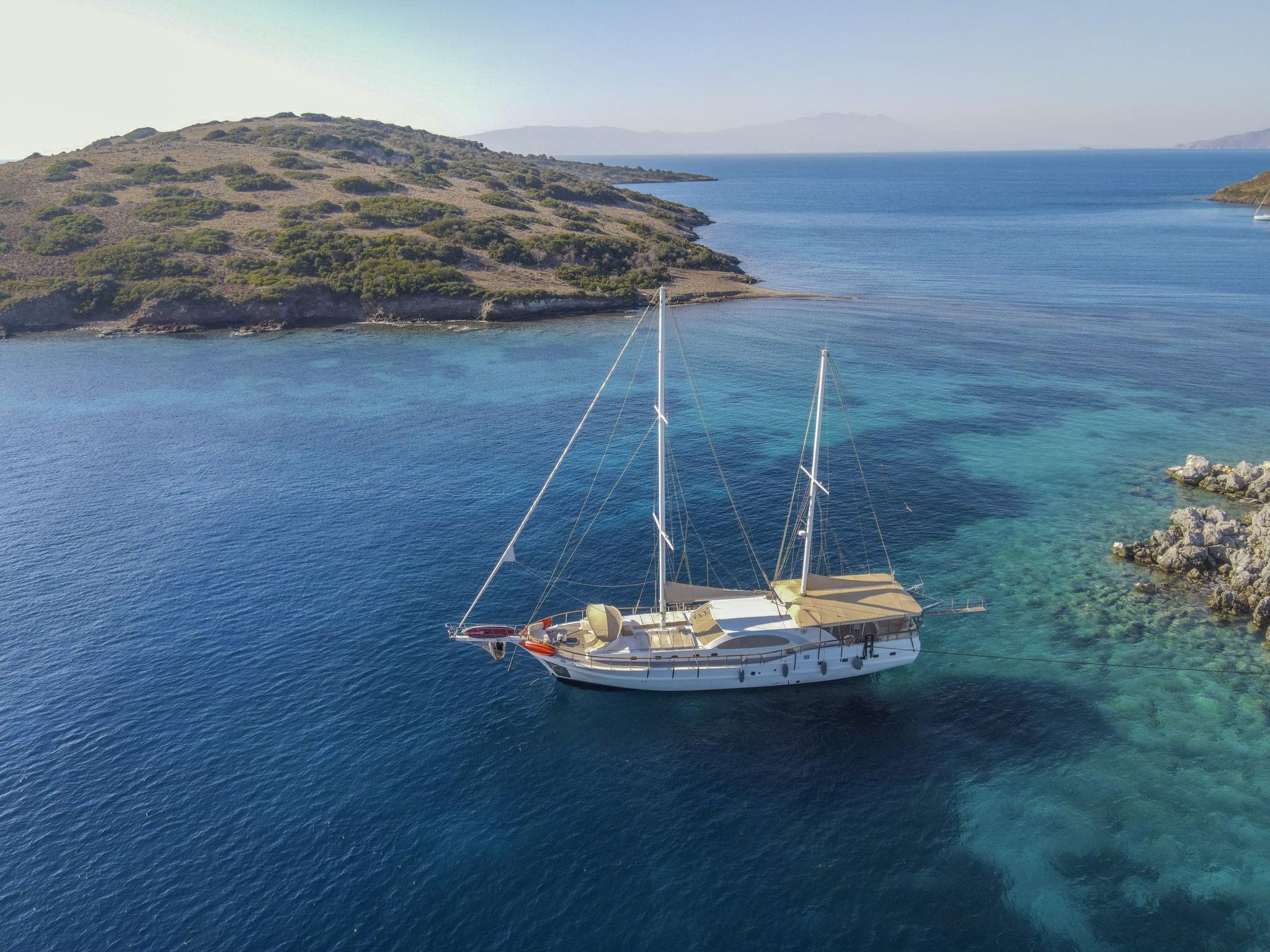 Queen Of Sea gulet aerial view in Türkiye