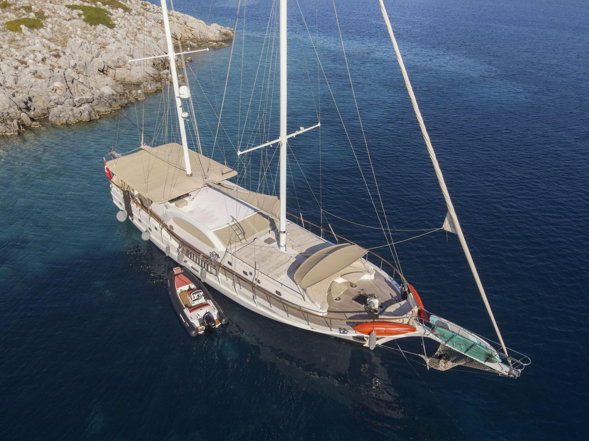 Queen Of Sea gulet aerial view in Türkiye