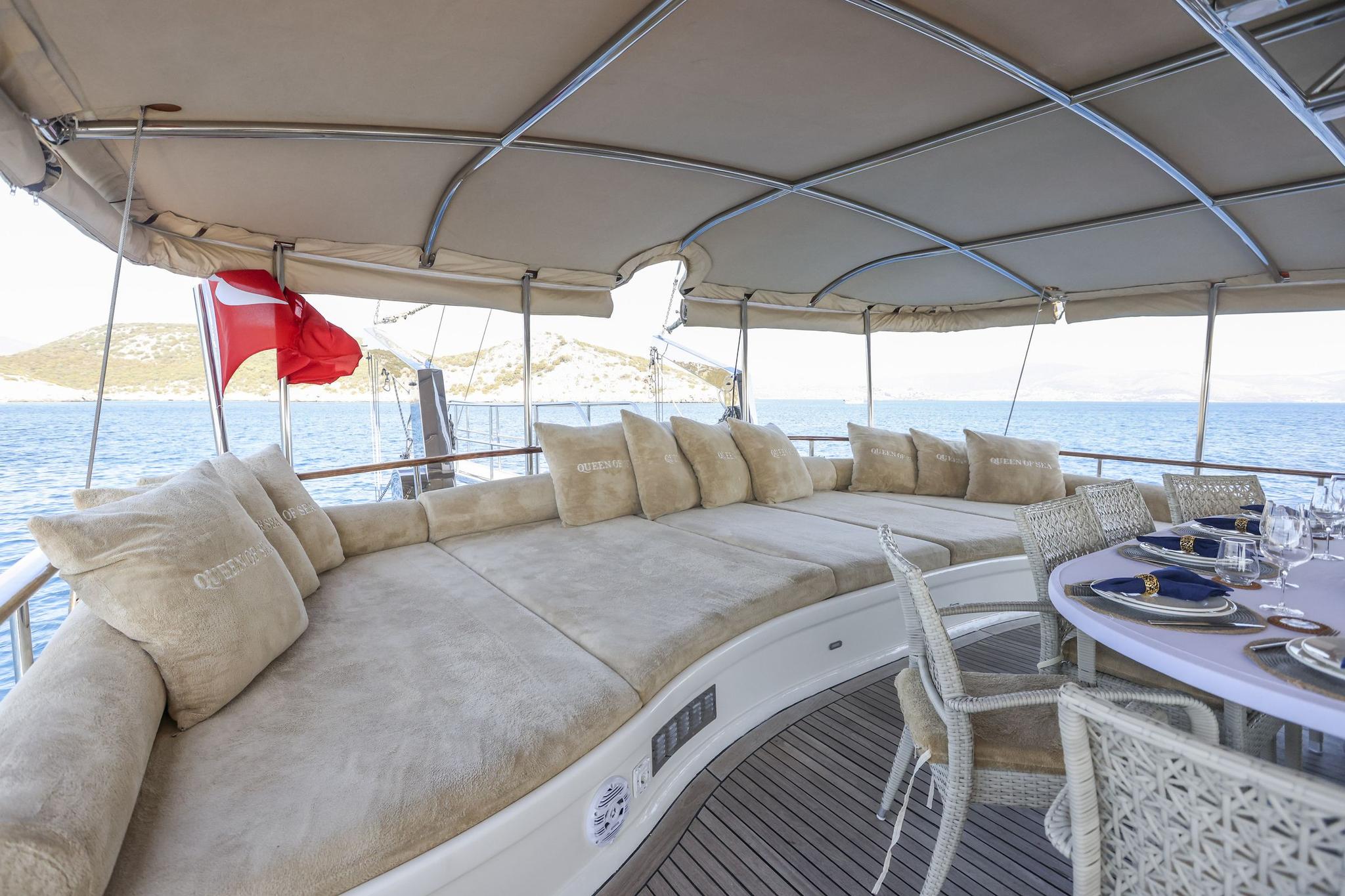 Queen Of Sea gulet amenities exterior deck in Türkiye