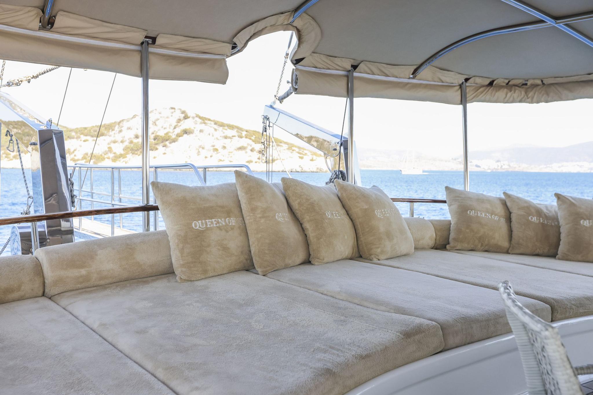 Queen Of Sea gulet amenities exterior deck in Türkiye