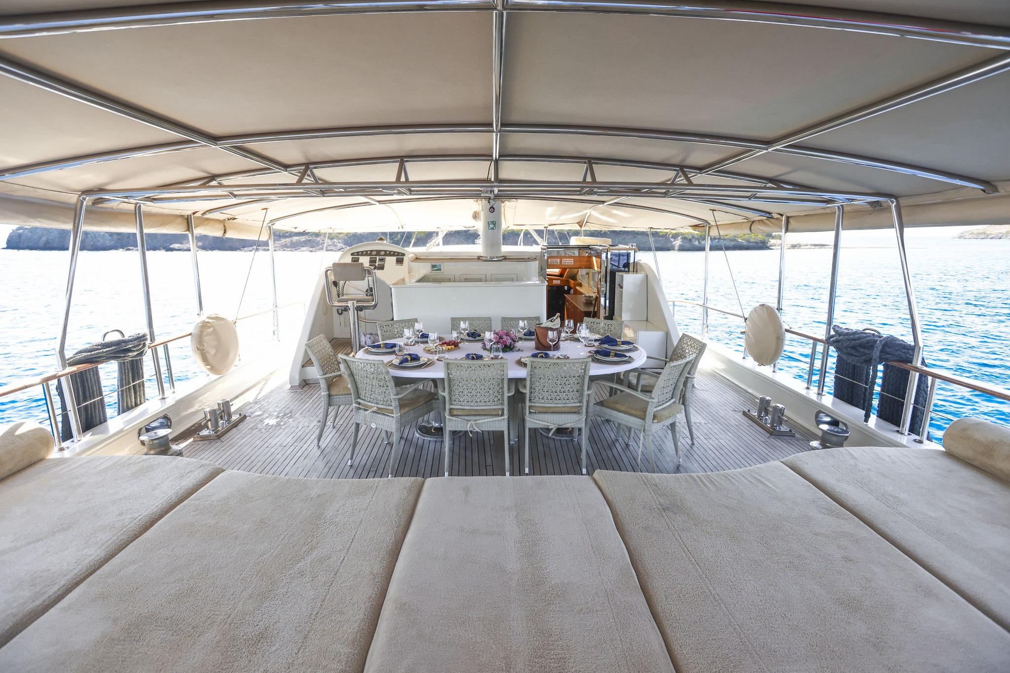Queen Of Sea gulet amenities exterior deck in Türkiye