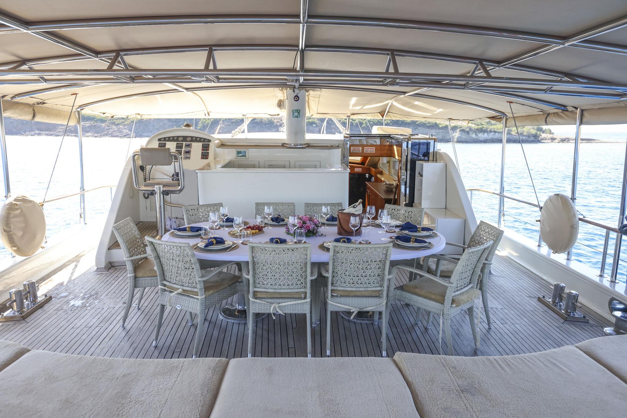 Queen Of Sea gulet amenities exterior deck in Türkiye