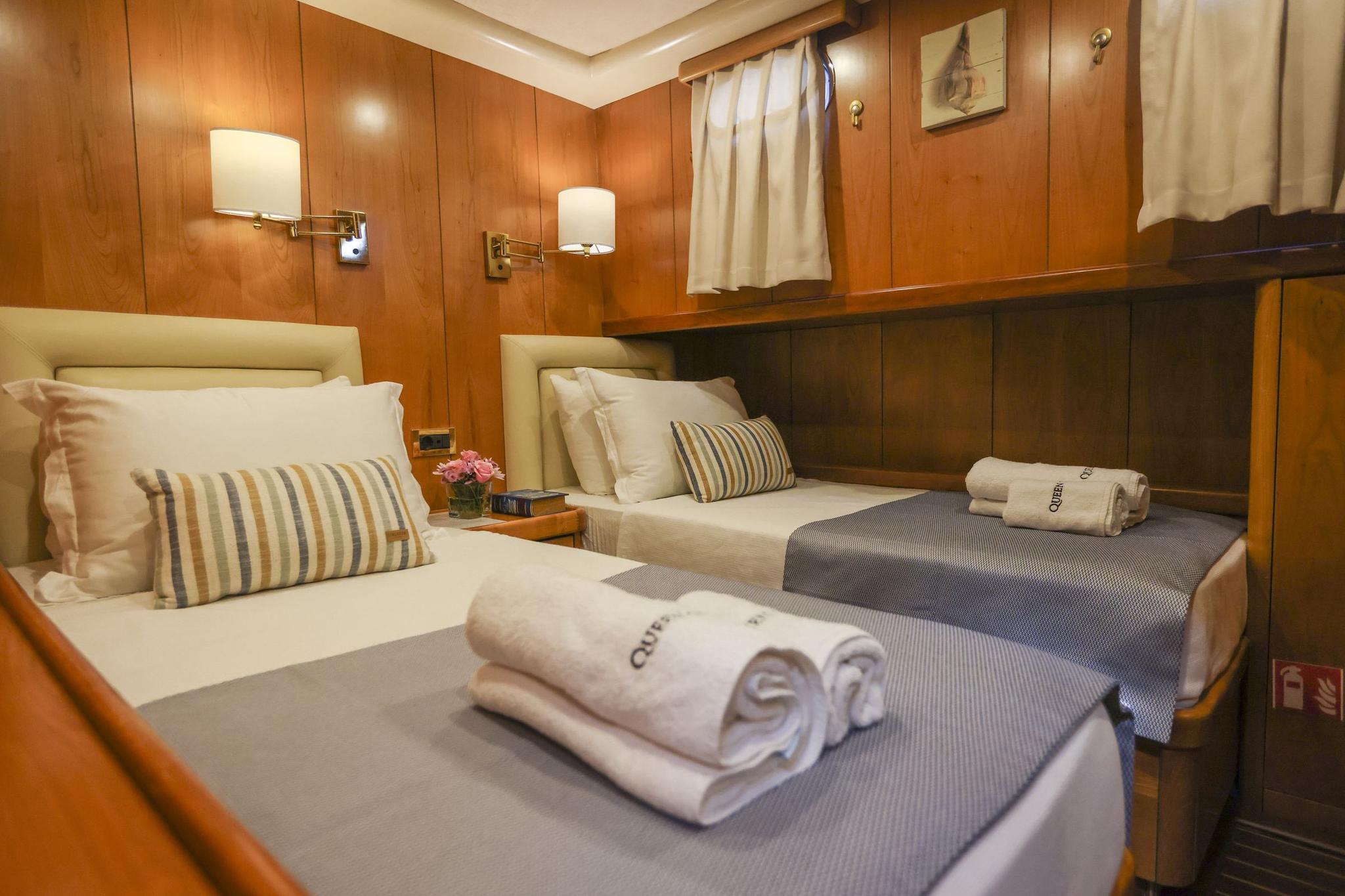 Queen Of Sea gulet accommodation interior cabin in Türkiye