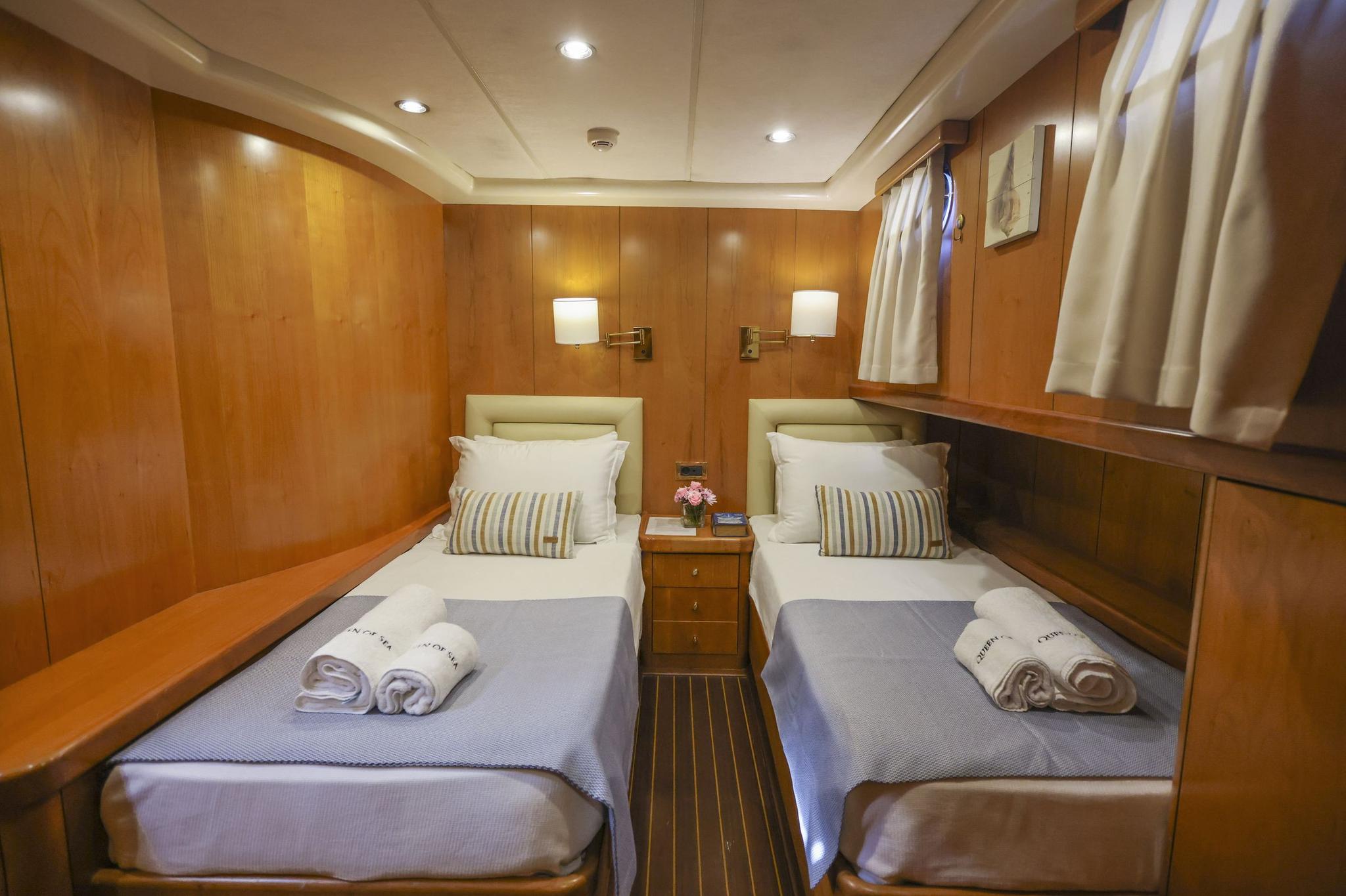 Queen Of Sea gulet accommodation interior cabin in Türkiye