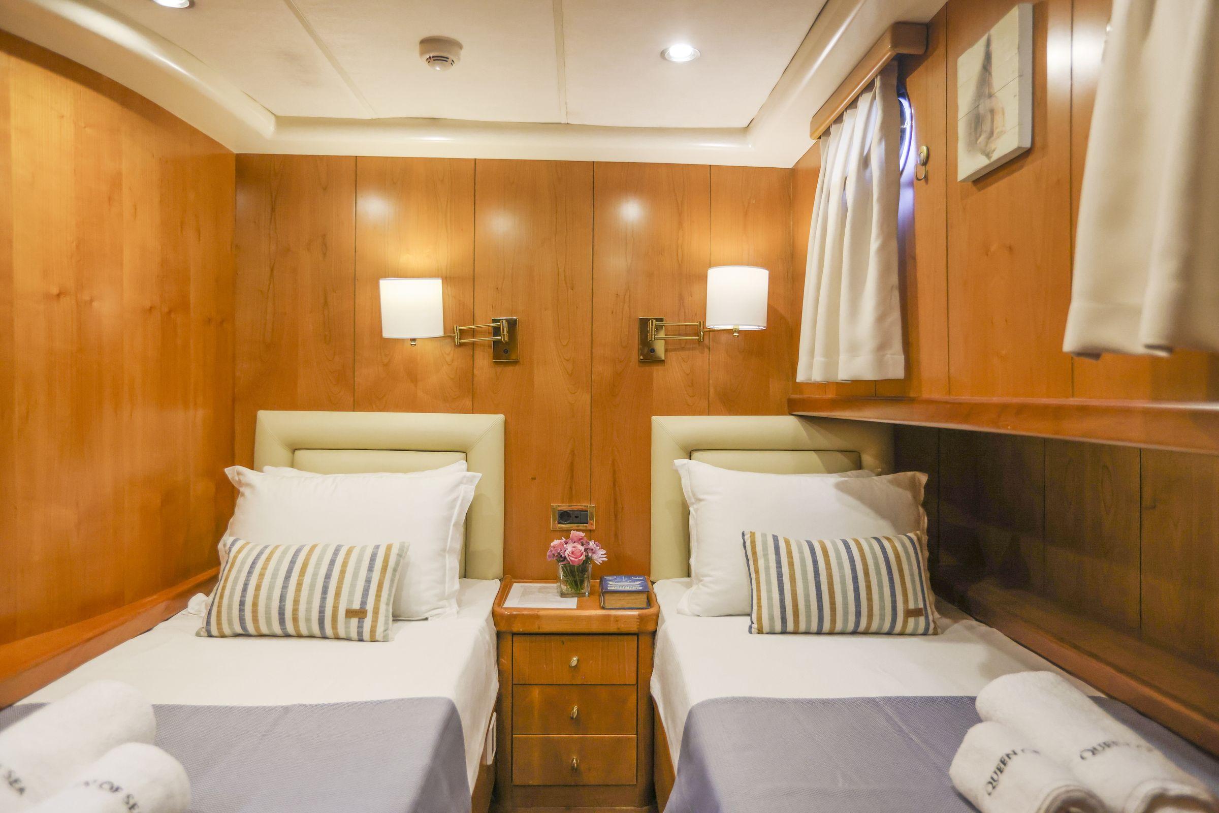 Queen Of Sea gulet accommodation interior cabin in Türkiye