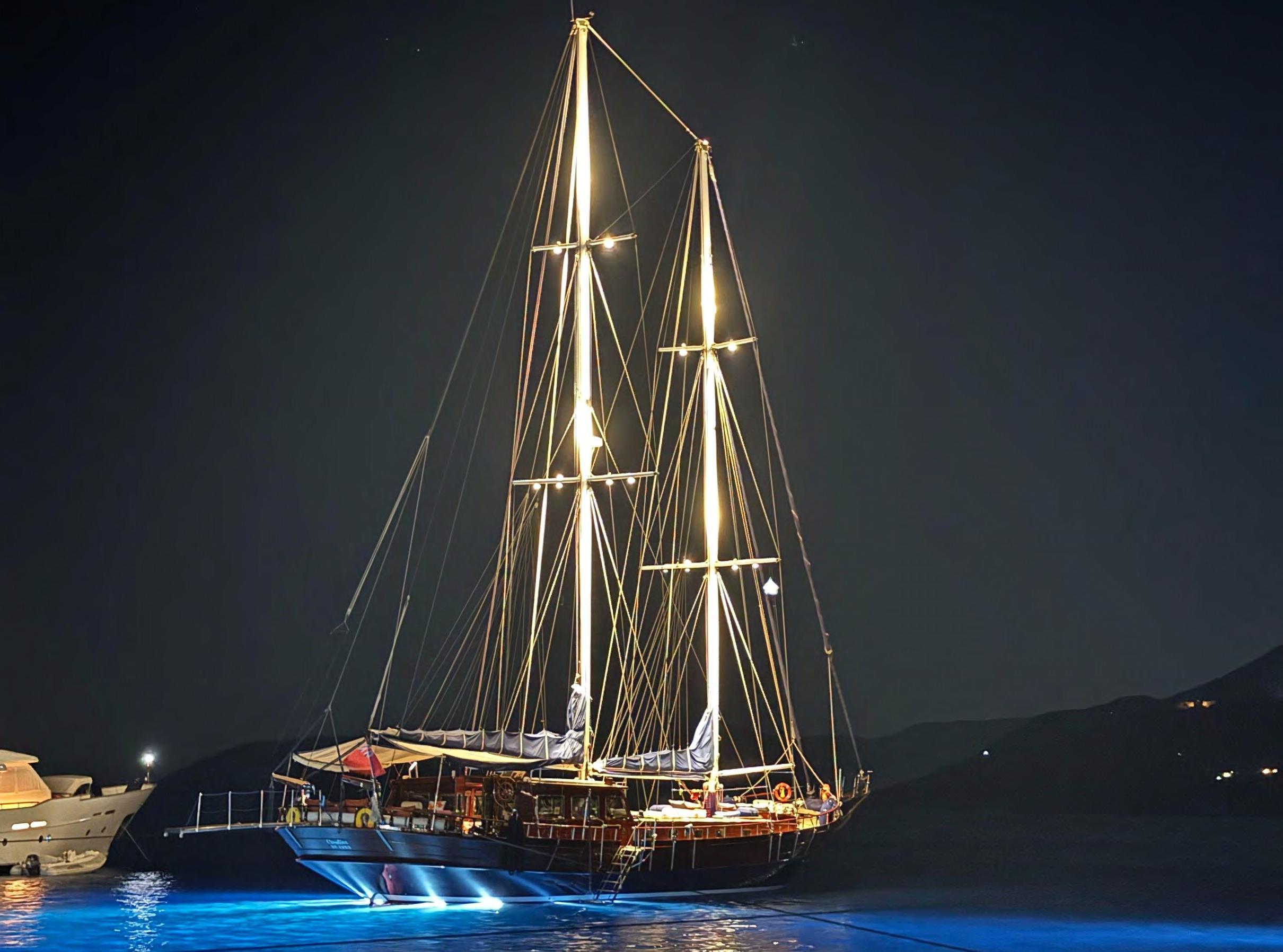 Carolina gulet exterior deck in Greece