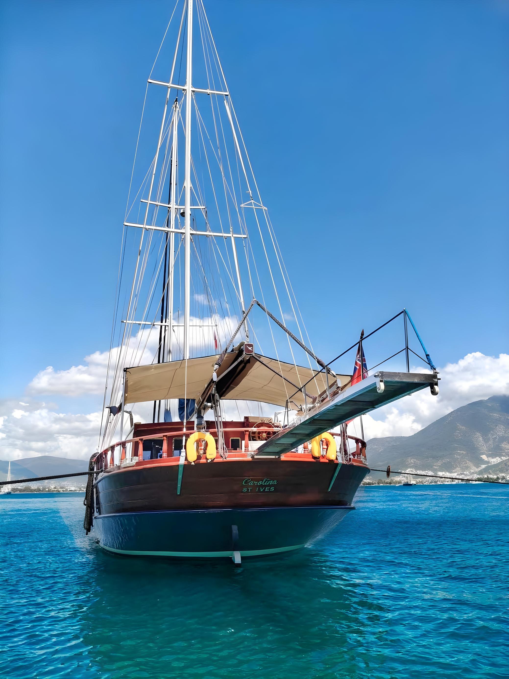 Carolina gulet exterior deck in Greece