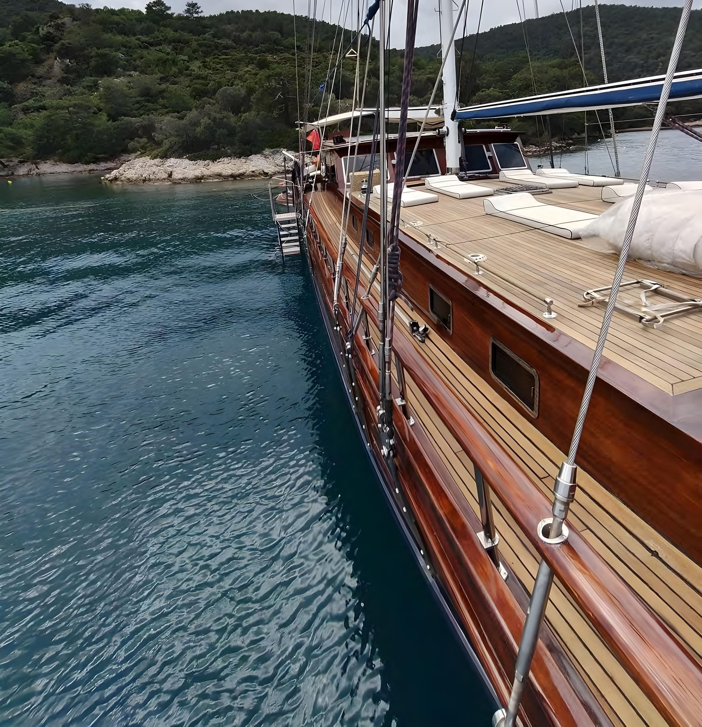 Carolina gulet exterior deck in Greece