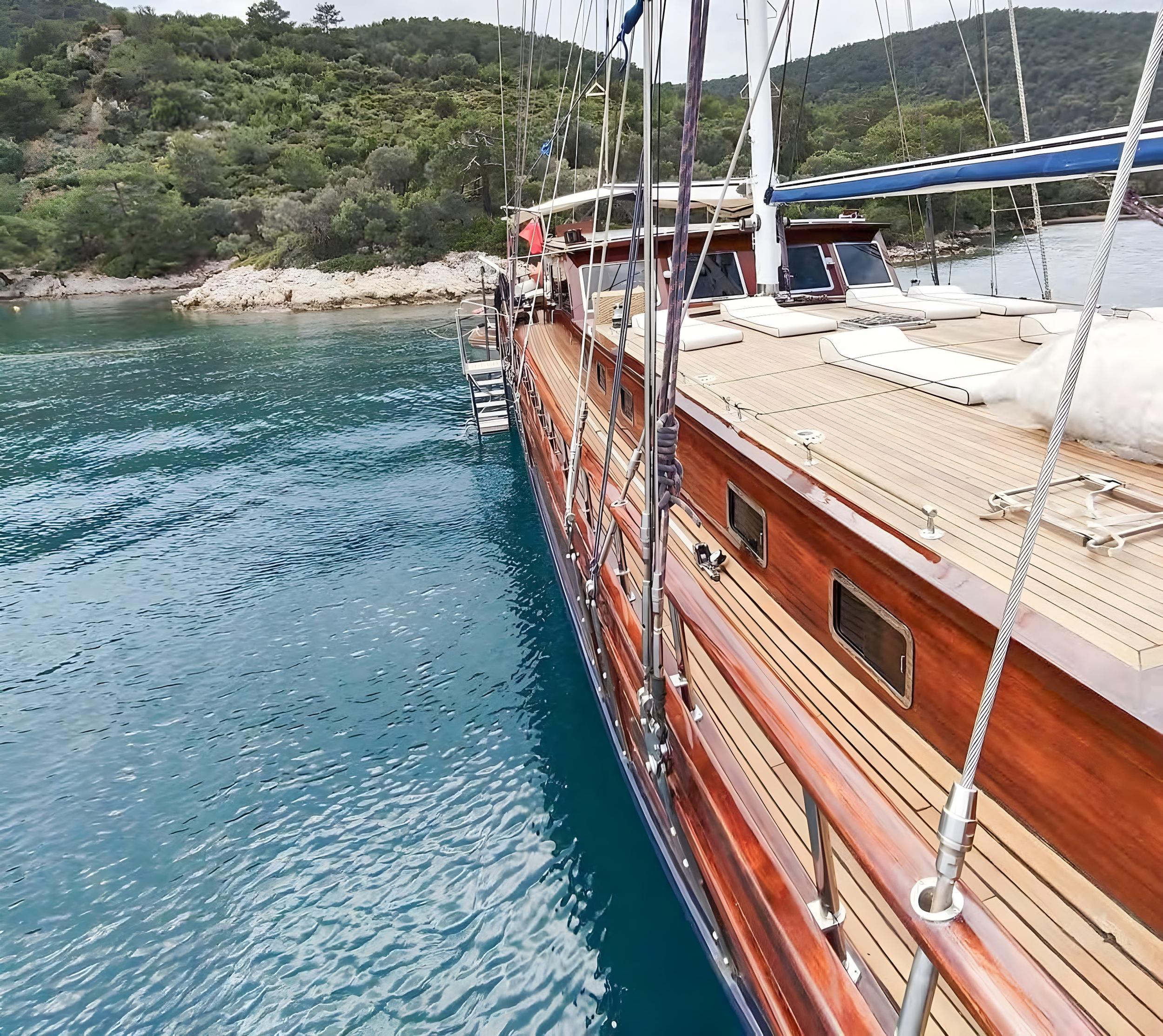Carolina gulet exterior deck in Greece