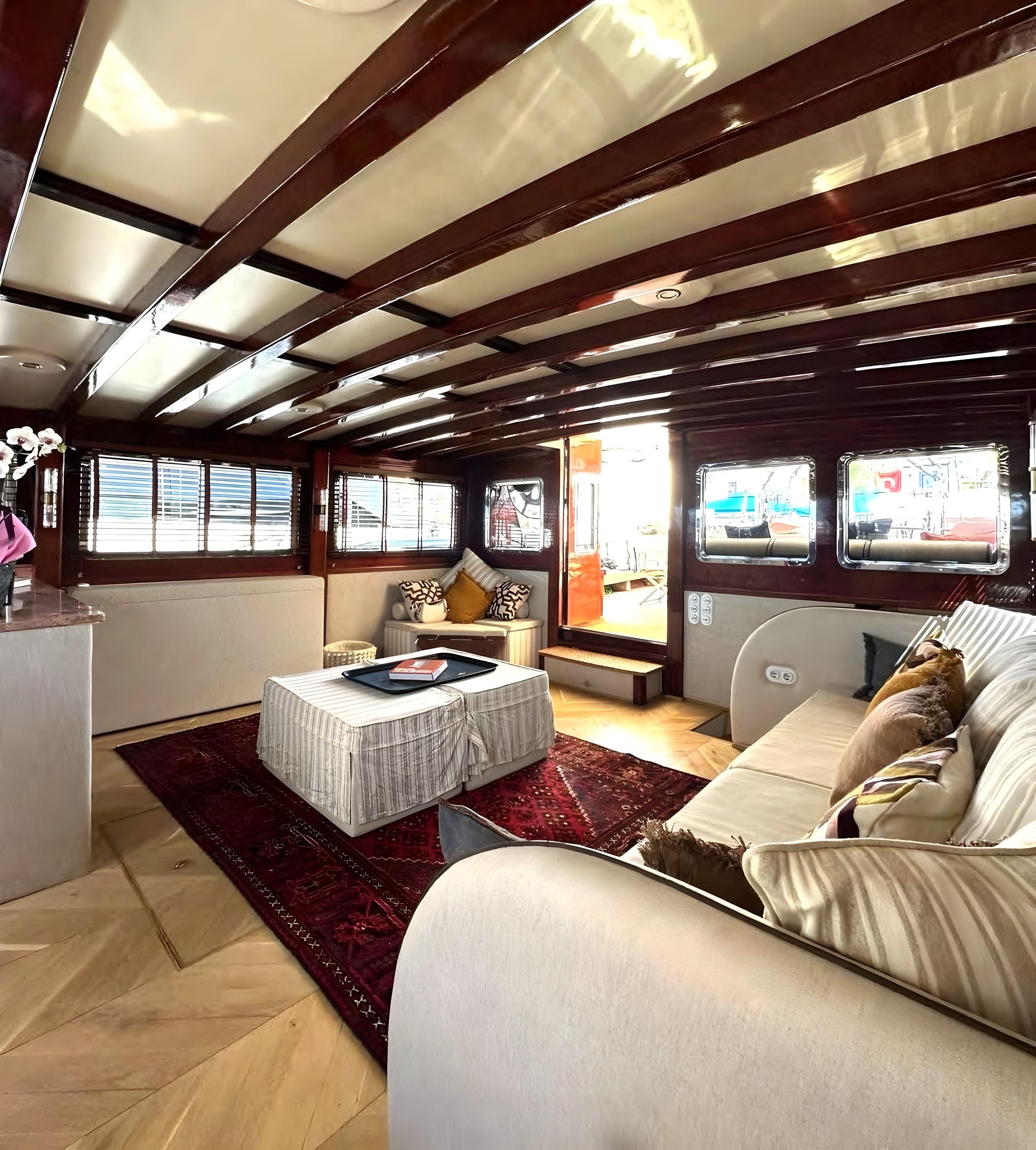 Carolina gulet exterior deck in Greece
