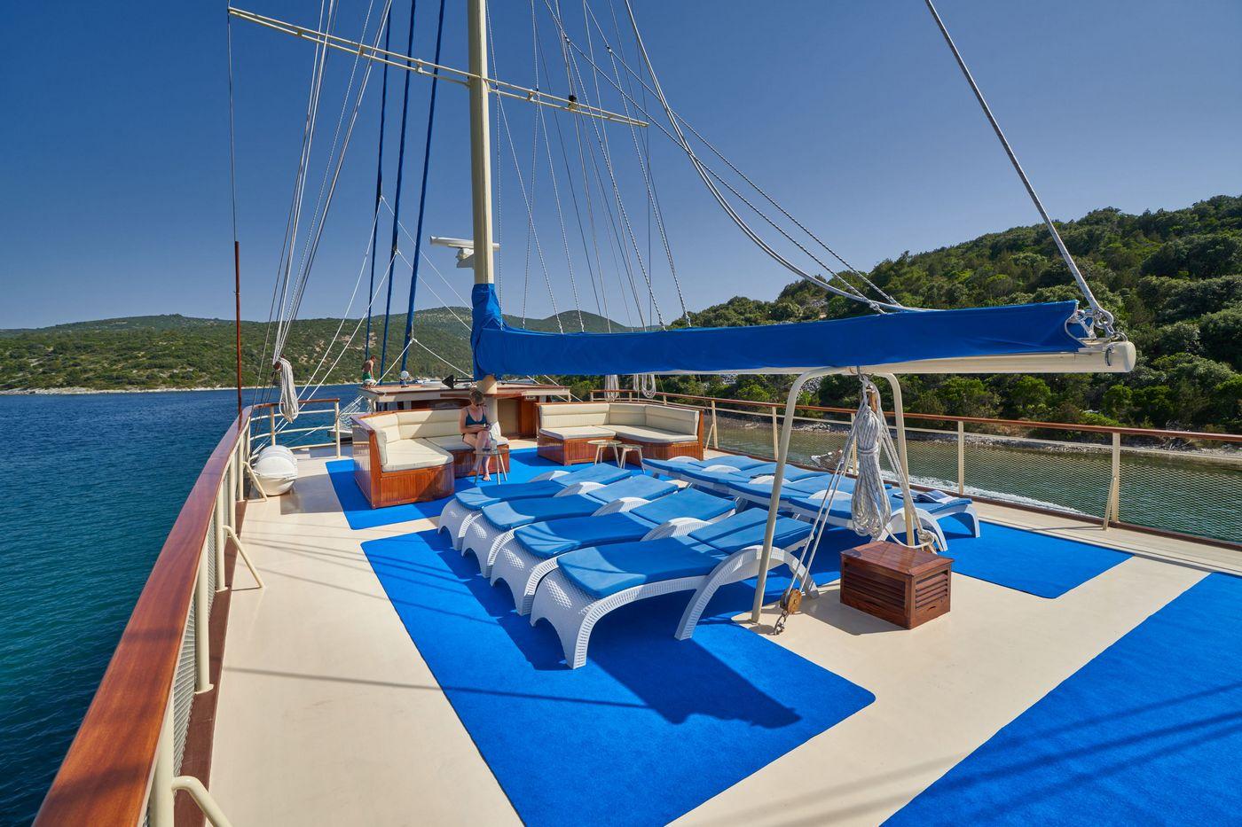 Tajna Mora gulet amenities exterior deck in Croatia