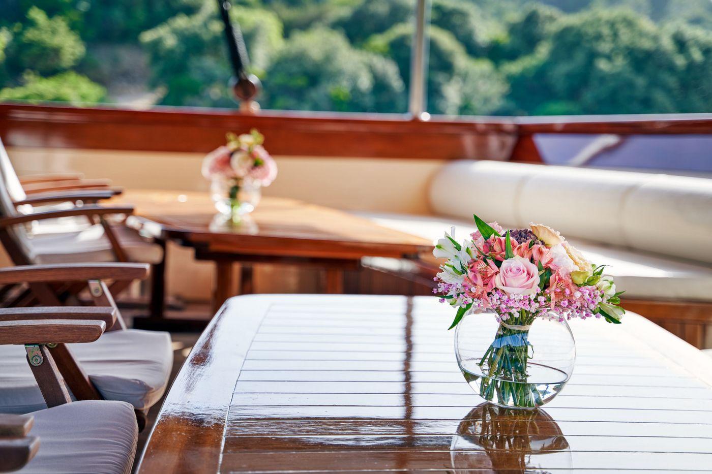 Tajna Mora gulet amenities exterior deck in Croatia