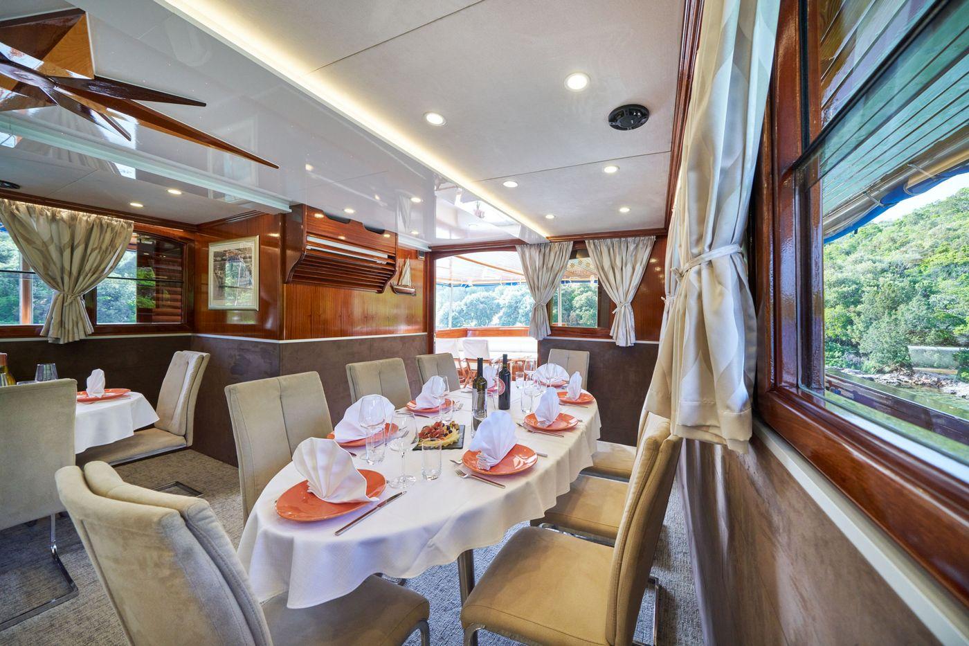 Tajna Mora gulet amenities exterior deck in Croatia