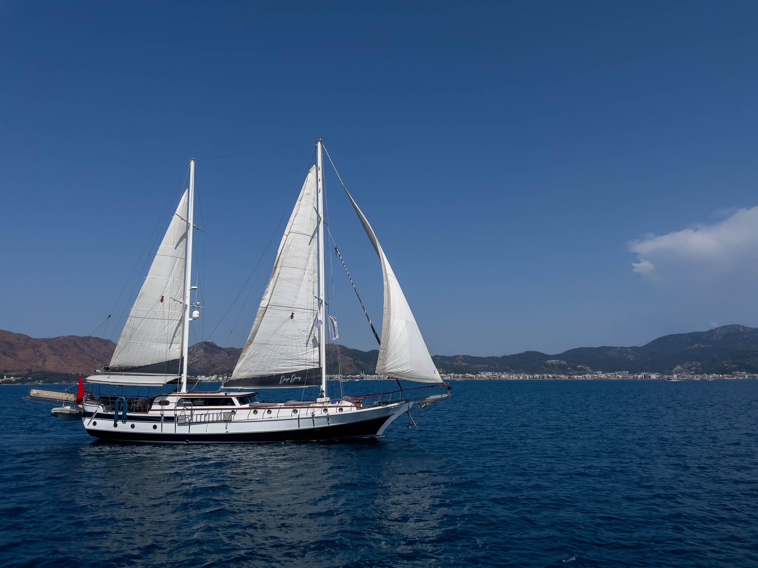 Derya Deniz gulet exterior deck in Türkiye