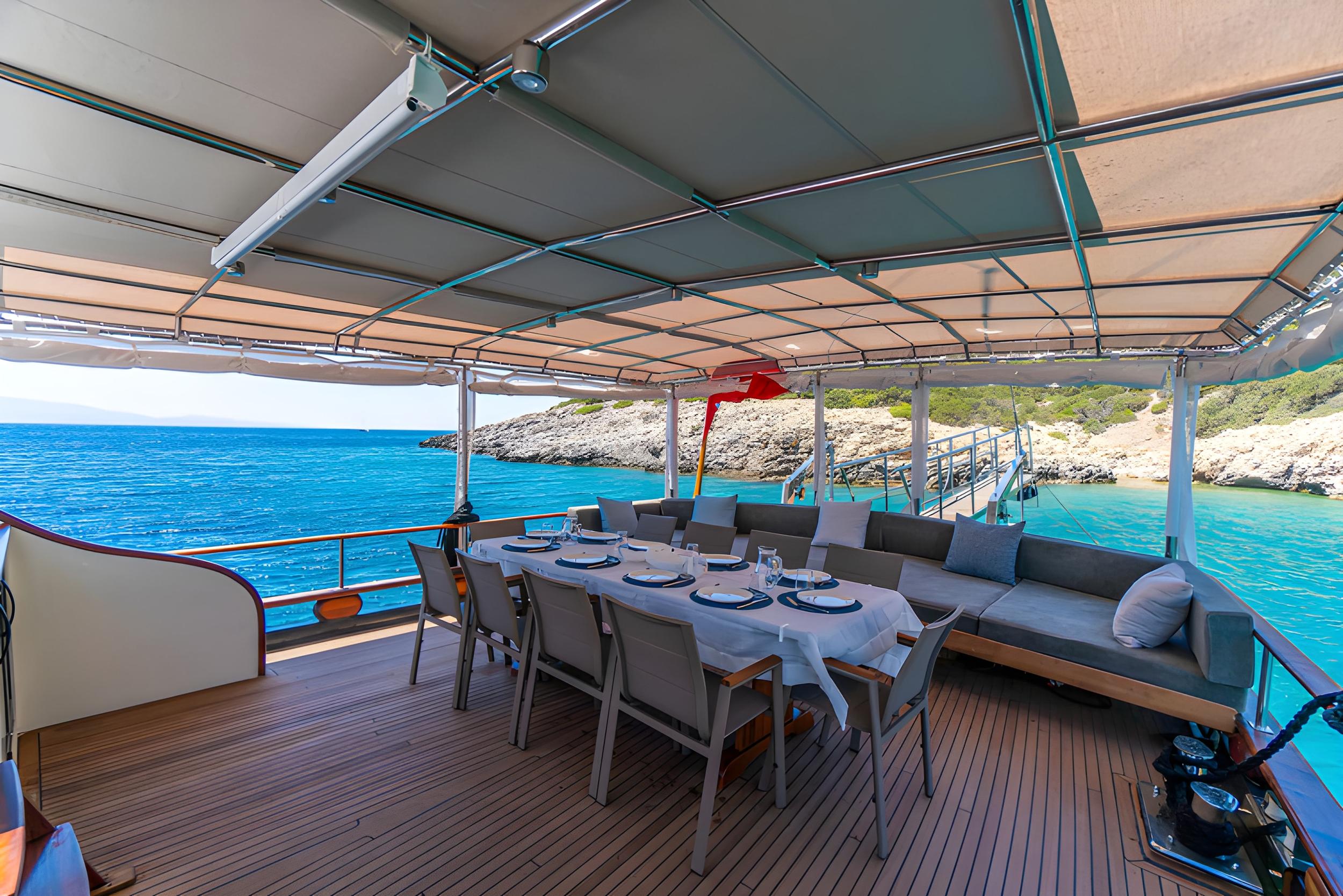 Vamos 1 gulet amenities exterior deck in Türkiye