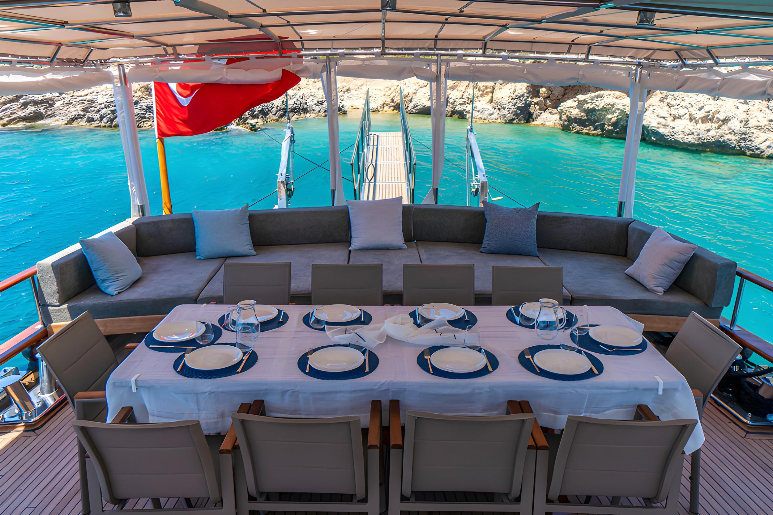 Vamos 1 gulet amenities exterior deck in Türkiye
