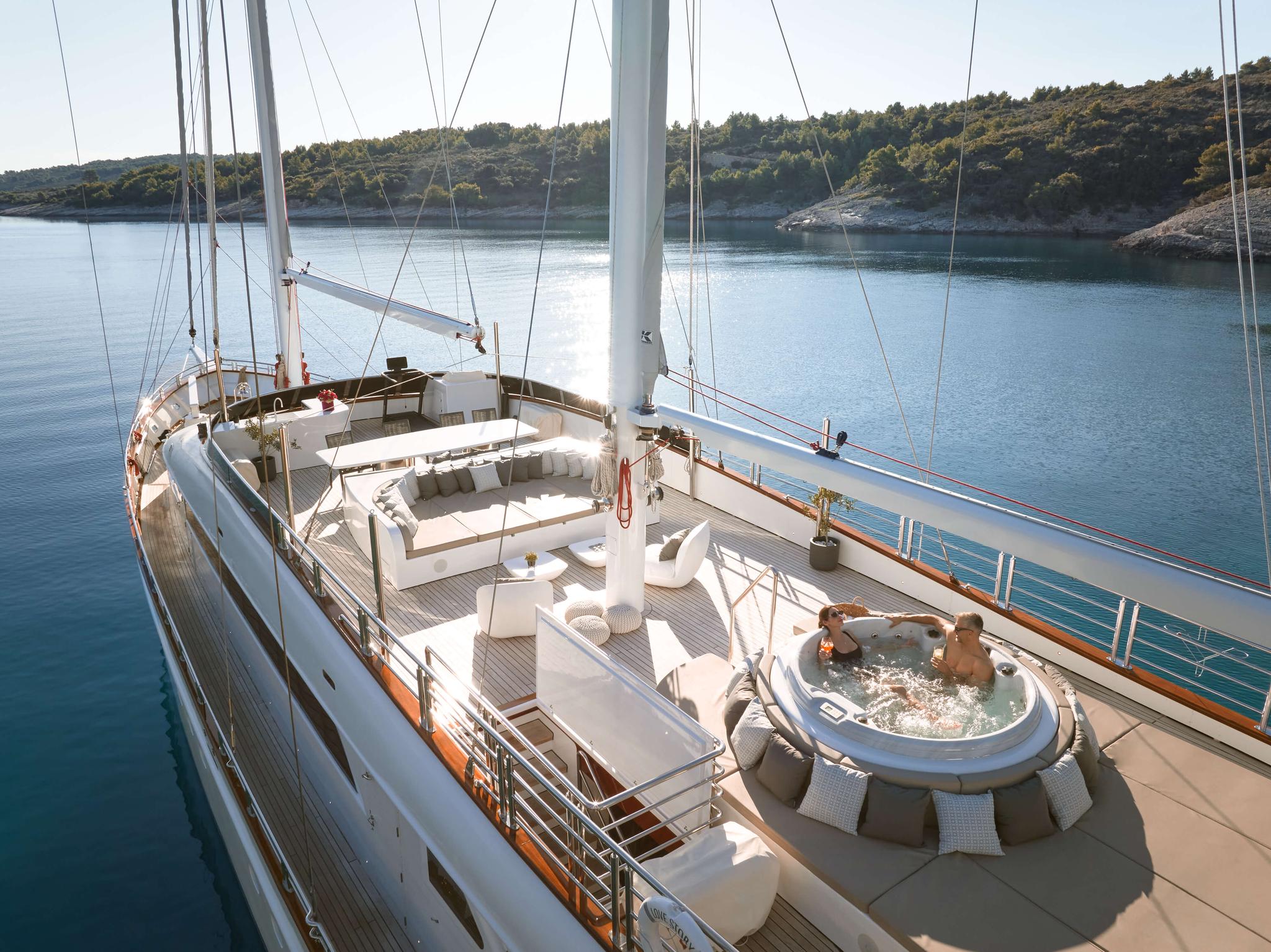 Love Story gulet exterior deck in Croatia