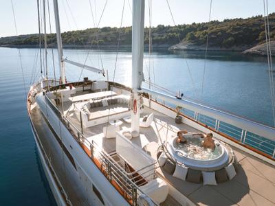 Love Story gulet exterior deck in Croatia