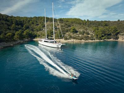 Love Story gulet aerial view in Croatia