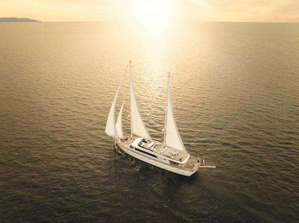 Love Story gulet aerial view in Croatia