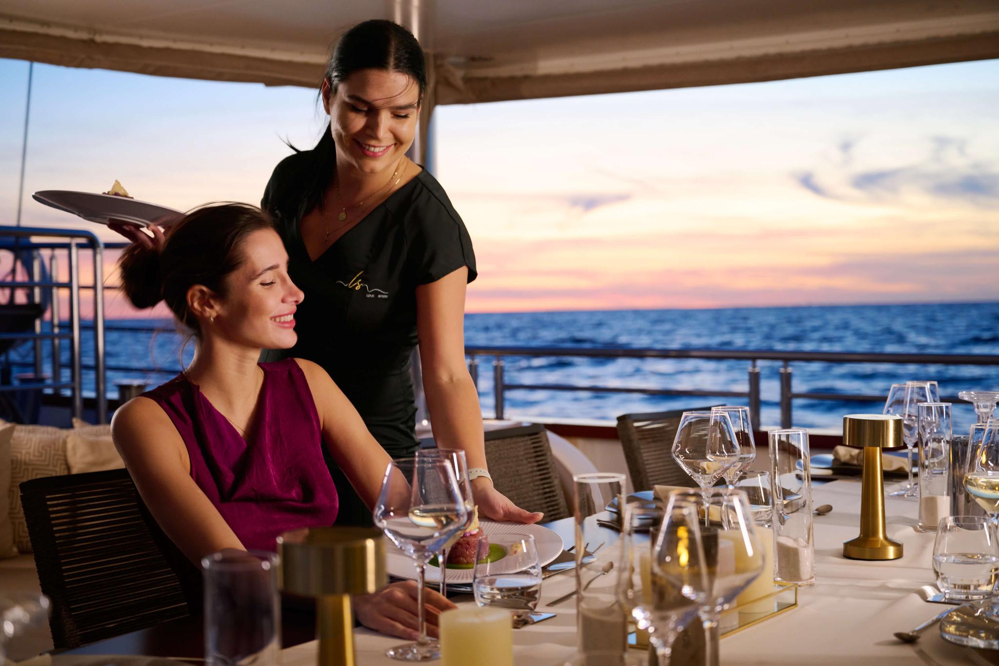 Love Story gulet lifestyle dining in Croatia