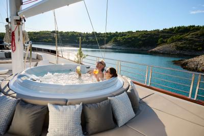 Love Story gulet amenities exterior deck in Croatia