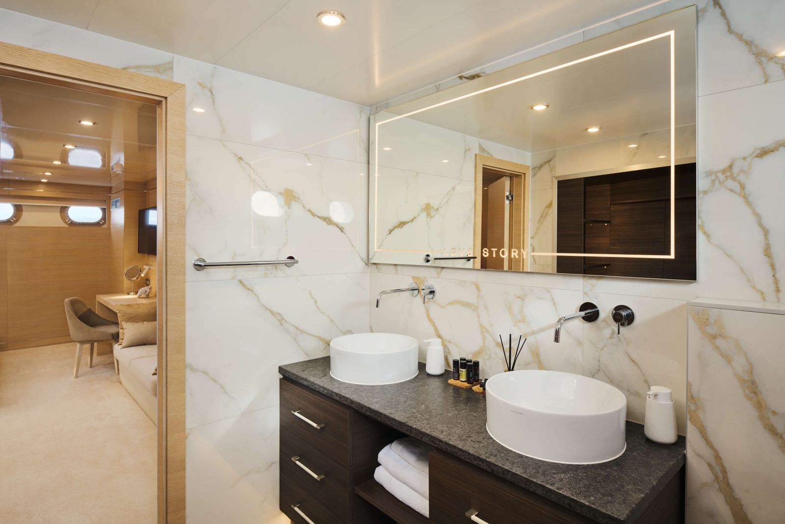 Love Story gulet accommodation interior cabin in Croatia