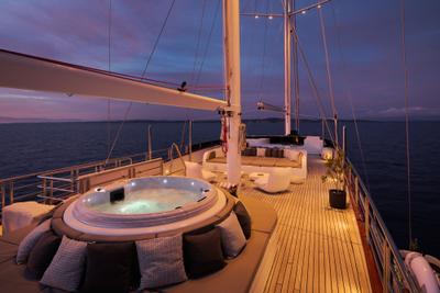 Love Story gulet amenities exterior deck in Croatia