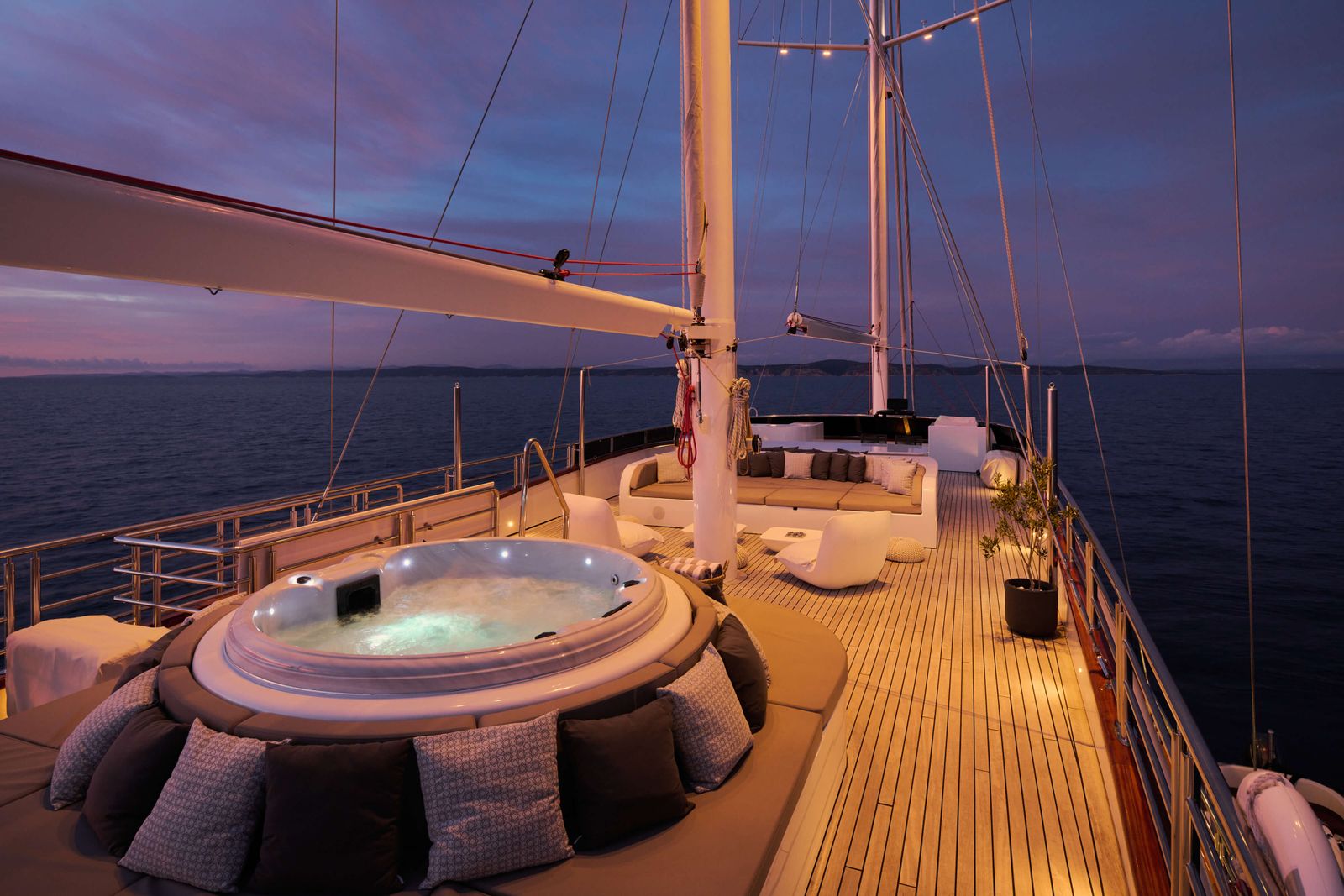 Love Story gulet amenities exterior deck in Croatia