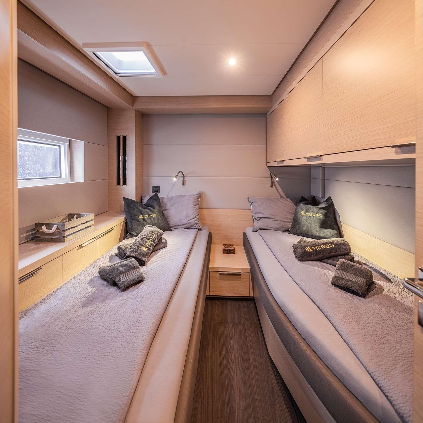 Tri-Wing Carida gulet accommodation interior cabin in Croatia