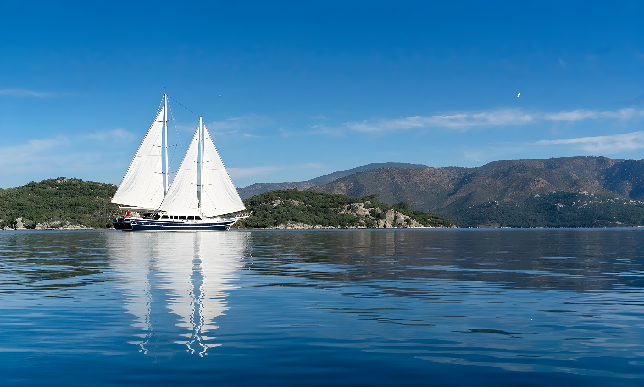 Sarayli 1 gulet aerial view in Türkiye