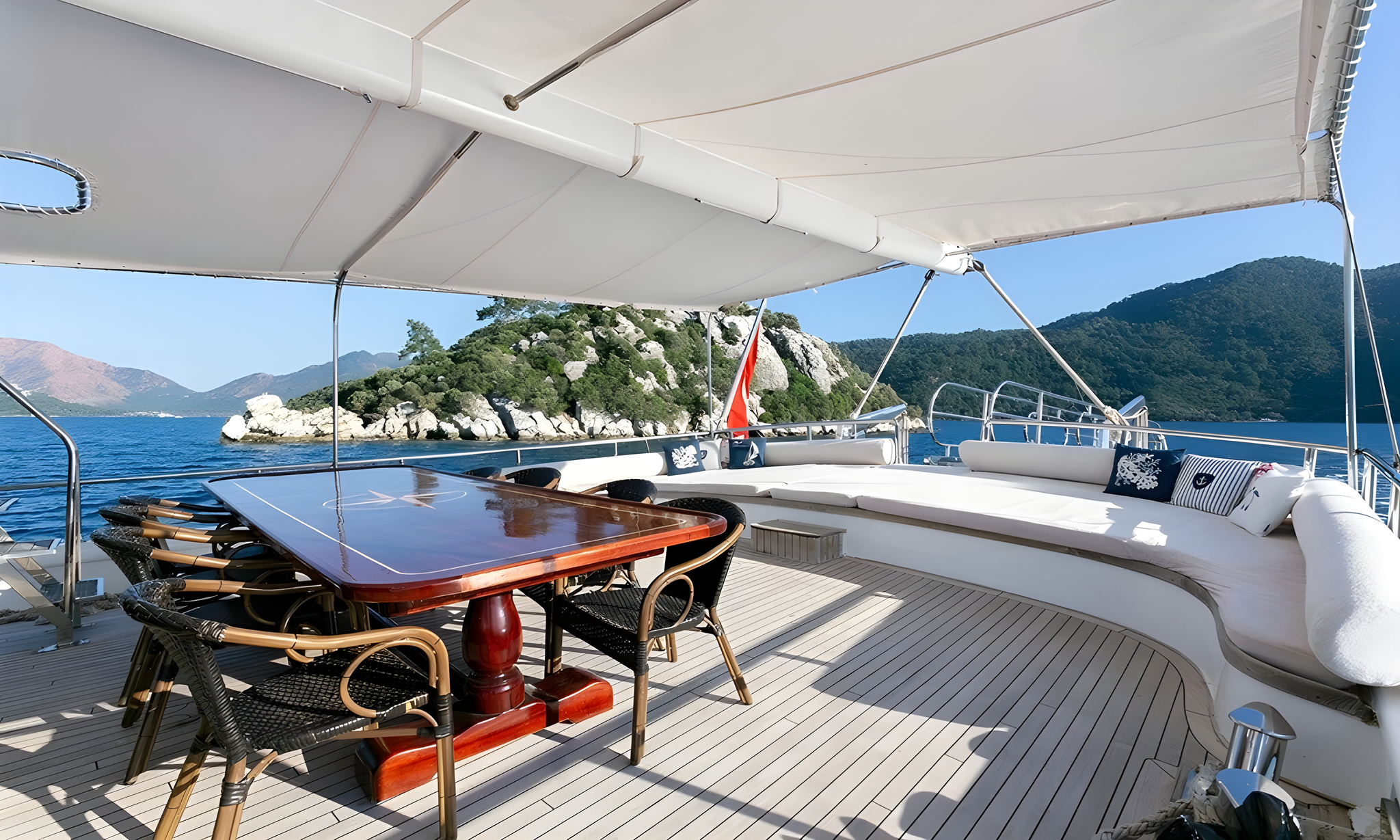 Sarayli 1 gulet exterior deck in Türkiye