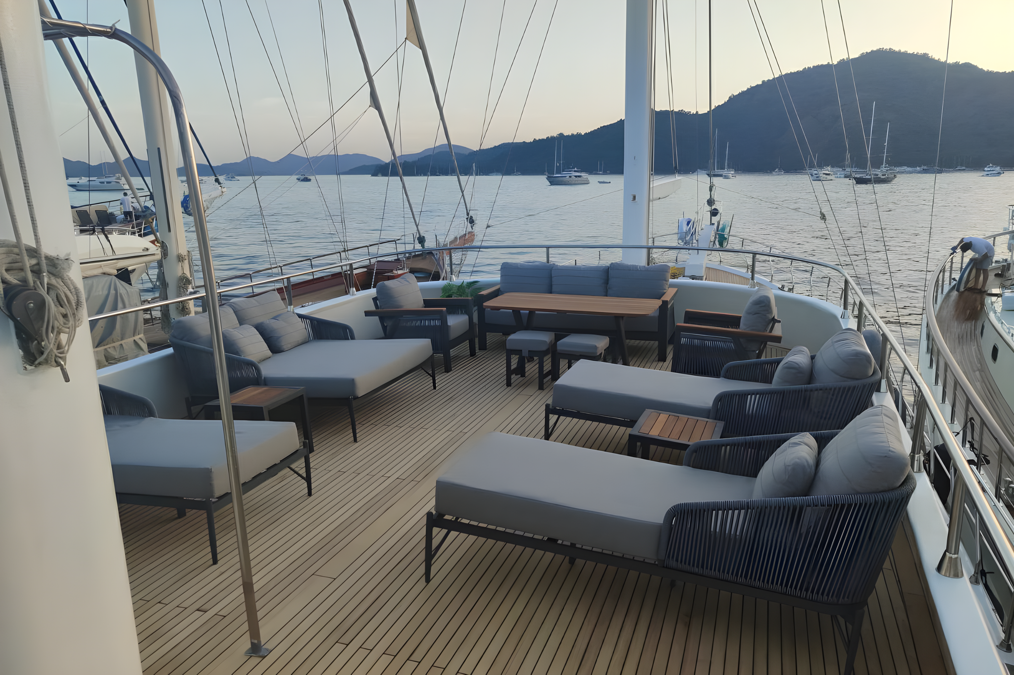 Sarayli 1 gulet exterior deck in Türkiye