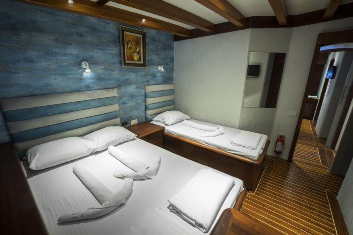 Love Boat gulet accommodation interior cabin in Türkiye