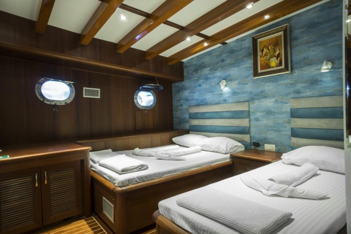 Love Boat gulet accommodation interior cabin in Türkiye