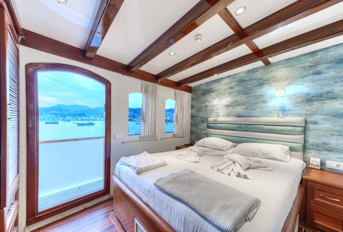 Love Boat gulet accommodation interior cabin in Türkiye