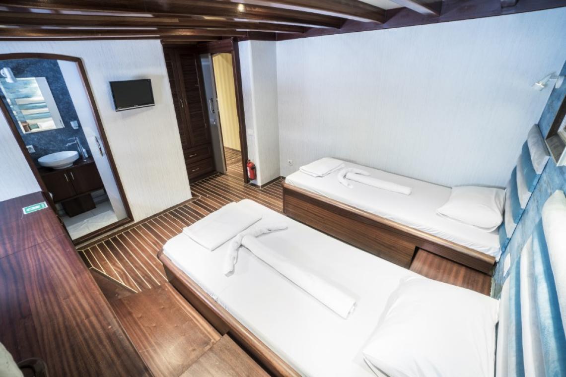 Love Boat gulet accommodation interior cabin in Türkiye