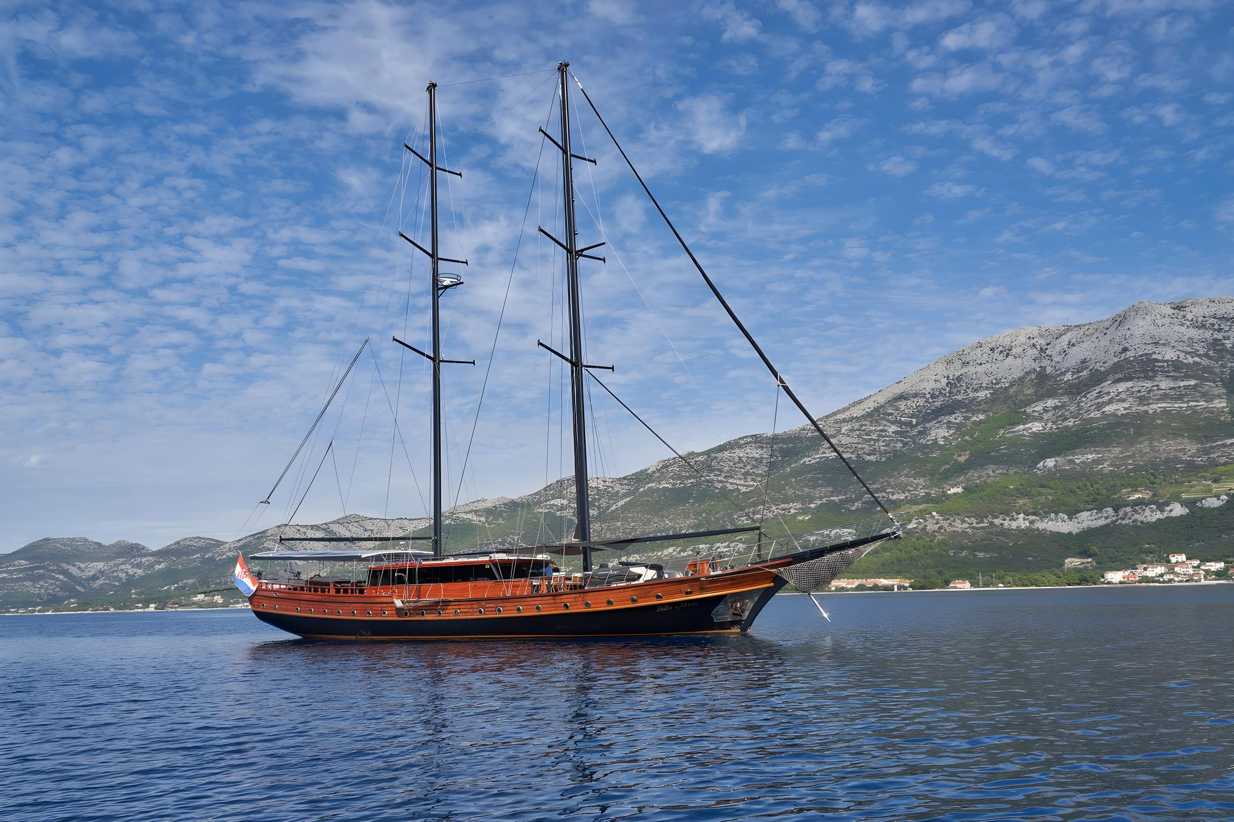 Stella Maris gulet amenities exterior deck in Croatia