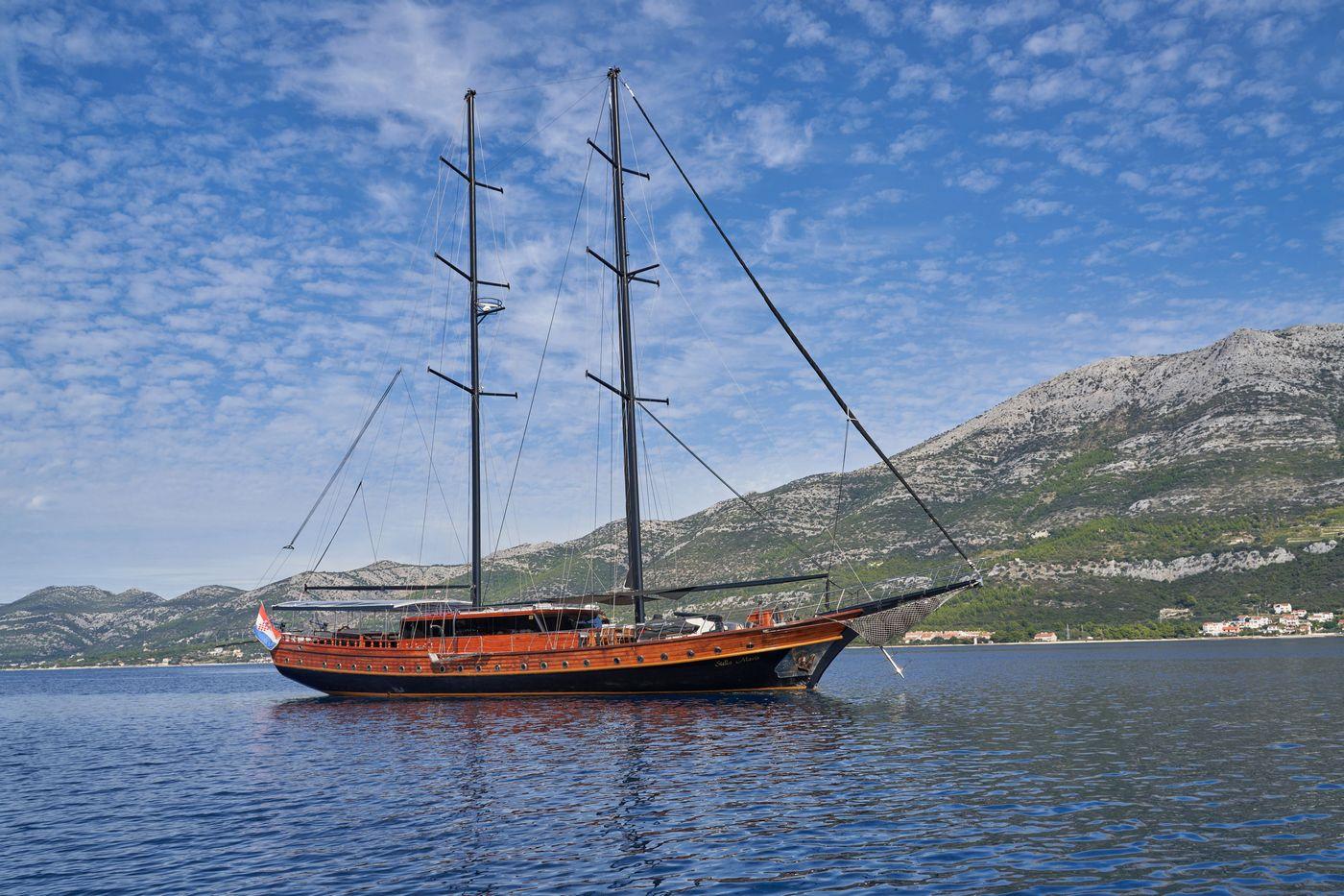 Stella Maris gulet amenities exterior deck in Croatia