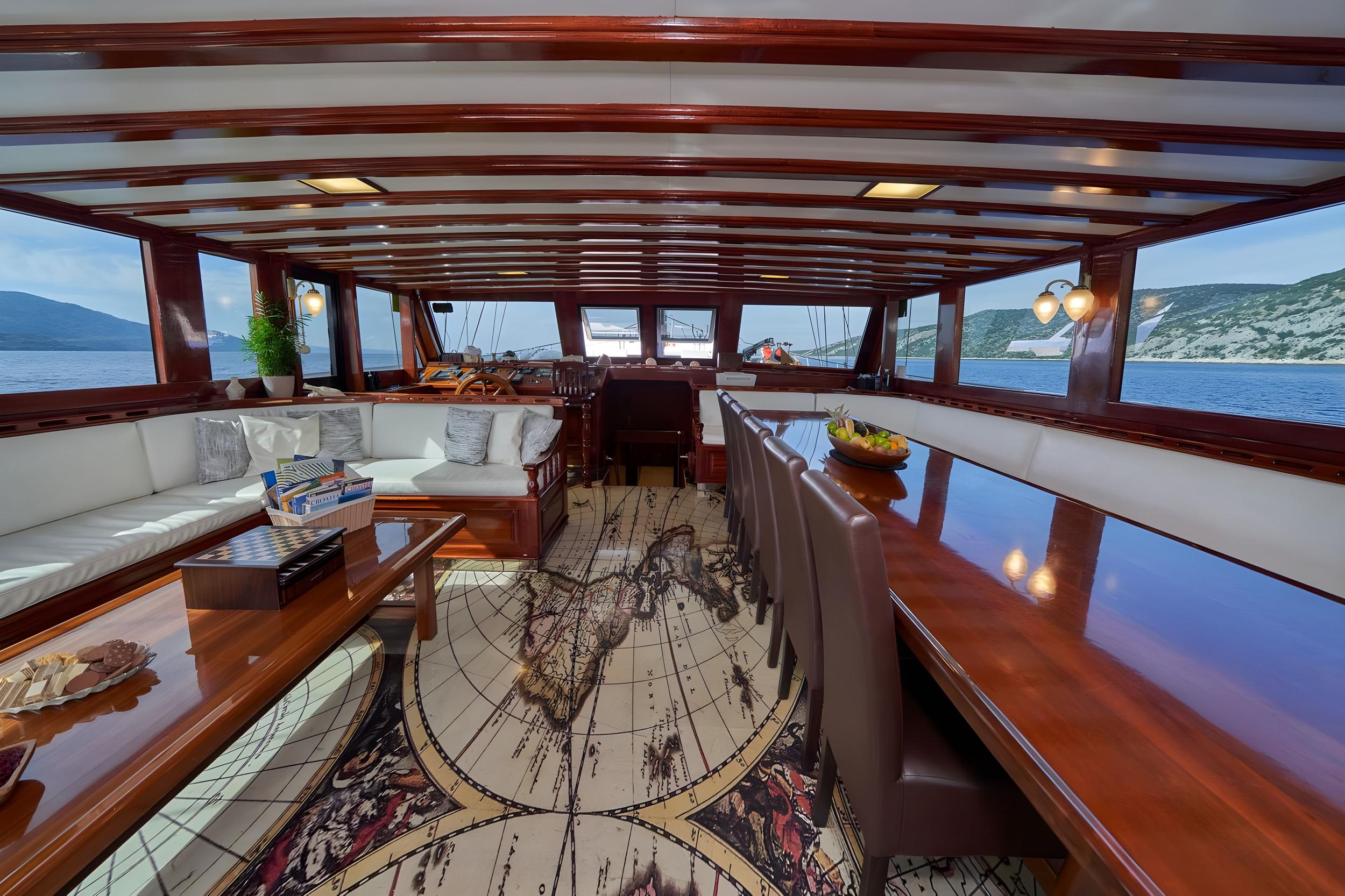 Stella Maris gulet amenities exterior deck in Croatia
