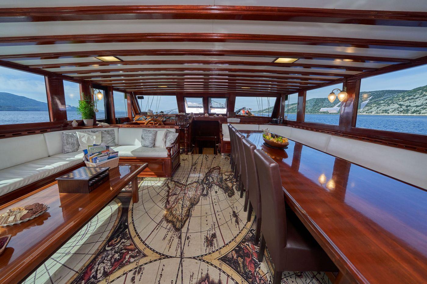 Stella Maris gulet amenities exterior deck in Croatia